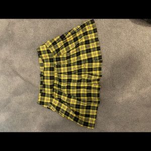 Plaid skirt.